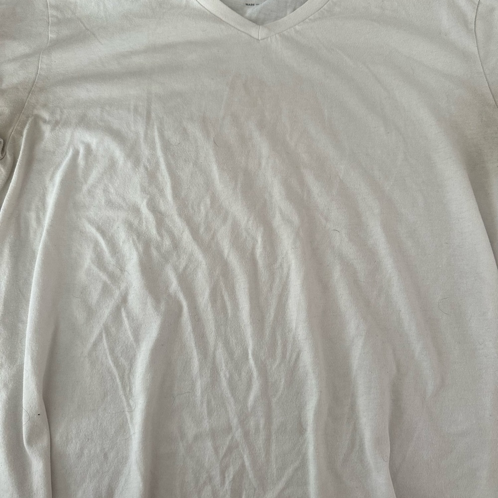 Black and white mens v neck t shirt